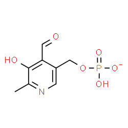 ChemSpider 2D Image | (4-Formyl-5-hydroxy-6-methyl-3-pyridinyl)methyl hydrogen phosphate | C8H9NO6P