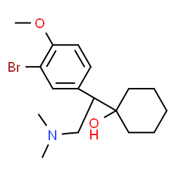 ChemSpider 2D Image | 1-[1-(3-Bromo-4-methoxyphenyl)-2-(dimethylamino)ethyl]cyclohexanol | C17H26BrNO2