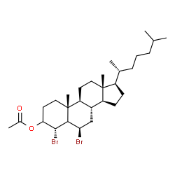 ChemSpider 2D Image | (4alpha,6beta)-4,6-Dibromocholestan-3-yl acetate | C29H48Br2O2