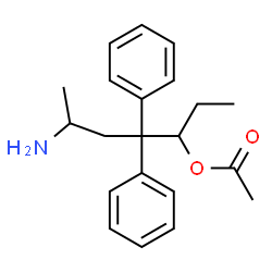ChemSpider 2D Image | 6-Amino-4,4-diphenyl-3-heptanyl acetate | C21H27NO2