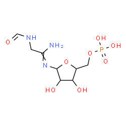 ChemSpider 2D Image | 5'-phosphoribosyl-a-N-formylglycineamidine | C8H16N3O8P
