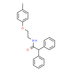 ChemSpider 2D Image | N-[2-(4-Methylphenoxy)ethyl]-2,2-diphenylacetamide | C23H23NO2
