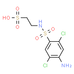 ChemSpider 2D Image | 2,5-Dichloro aniline-4-sulfon tauride | C8H10Cl2N2O5S2