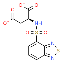 ChemSpider 2D Image | (2S)-2-[(2,1,3-Benzothiadiazol-4-ylsulfonyl)amino]succinate | C10H7N3O6S2