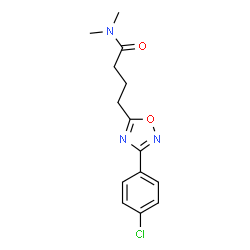 ChemSpider 2D Image | 4-[3-(4-Chlorophenyl)-1,2,4-oxadiazol-5-yl]-N,N-dimethylbutanamide | C14H16ClN3O2