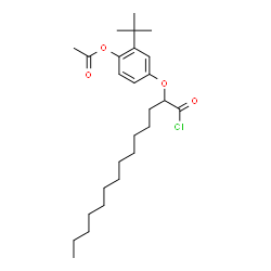 ChemSpider 2D Image | 2-tert-Butyl-4-[(1-chloro-1-oxotetradecan-2-yl)oxy]phenyl acetate | C26H41ClO4