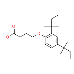 ChemSpider 2D Image | 4-(2,4-Di-tert-pentylphenoxy)butyric acid | C20H32O3