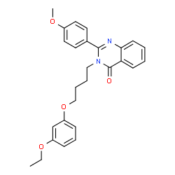 ChemSpider 2D Image | 3-[4-(3-Ethoxyphenoxy)butyl]-2-(4-methoxyphenyl)-4(3H)-quinazolinone | C27H28N2O4