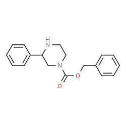 ChemSpider 2D Image | Benzyl 3-phenyl-1-piperazinecarboxylate | C18H20N2O2