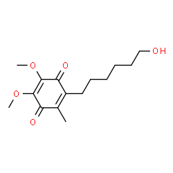 ChemSpider 2D Image | 2-(6-Hydroxyhexyl)-5,6-dimethoxy-3-methyl-1,4-benzoquinone | C15H22O5