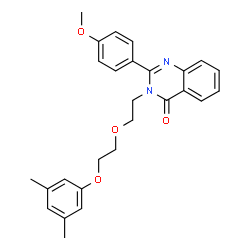 ChemSpider 2D Image | 3-{2-[2-(3,5-Dimethylphenoxy)ethoxy]ethyl}-2-(4-methoxyphenyl)-4(3H)-quinazolinone | C27H28N2O4