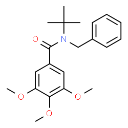 ChemSpider 2D Image | N-Benzyl-3,4,5-trimethoxy-N-(2-methyl-2-propanyl)benzamide | C21H27NO4