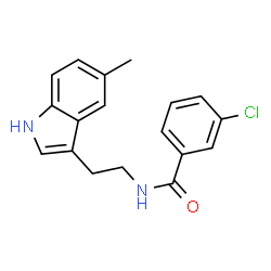 ChemSpider 2D Image | 3-Chloro-N-[2-(5-methyl-1H-indol-3-yl)ethyl]benzamide | C18H17ClN2O
