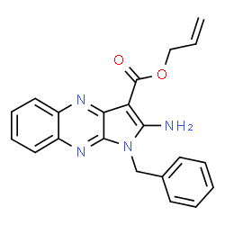 ChemSpider 2D Image | Allyl 2-amino-1-benzyl-1H-pyrrolo[2,3-b]quinoxaline-3-carboxylate | C21H18N4O2