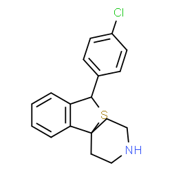 ChemSpider 2D Image | 3-(4-Chlorophenyl)-3H-spiro[2-benzothiophene-1,4'-piperidine] | C18H18ClNS