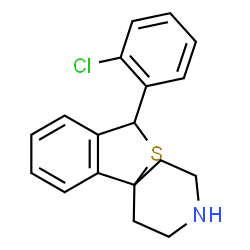 ChemSpider 2D Image | 3-(2-Chlorophenyl)-3H-spiro[2-benzothiophene-1,4'-piperidine] | C18H18ClNS