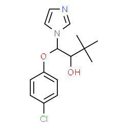 ChemSpider 2D Image | 1-(4-Chlorophenoxy)-1-(1-imidazolyl)-3,3-dimethyl-2-butanol | C15H19ClN2O2