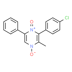 ChemSpider 2D Image | 2-(4-Chlorophenyl)-3-methyl-1-oxo-6-phenylpyrazin-1-ium-4(1H)-olate | C17H13ClN2O2