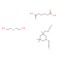 ChemSpider 2D Image | adipic acid; 2-(2-hydroxyethoxy)ethanol; 5-isocyanato-1-(isocyanatomethyl)-1,3,3-trimethyl-cyclohexane | C22H38N2O9