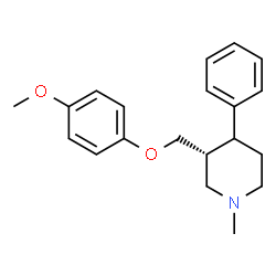 ChemSpider 2D Image | (3R)-3-[(4-Methoxyphenoxy)methyl]-1-methyl-4-phenylpiperidine | C20H25NO2