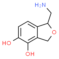 ChemSpider 2D Image | 1-(Aminomethyl)-1,3-dihydro-2-benzofuran-4,5-diol | C9H11NO3