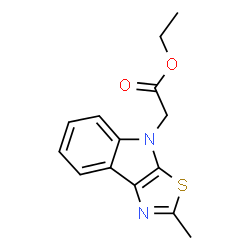 ChemSpider 2D Image | Ethyl (2-methyl-4H-[1,3]thiazolo[5,4-b]indol-4-yl)acetate | C14H14N2O2S
