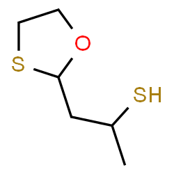 ChemSpider 2D Image | 1-(1,3-Oxathiolan-2-yl)-2-propanethiol | C6H12OS2