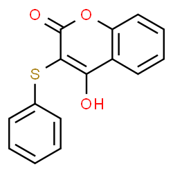 ChemSpider 2D Image | 4-Hydroxy-3-(phenylsulfanyl)-2H-chromen-2-one | C15H10O3S