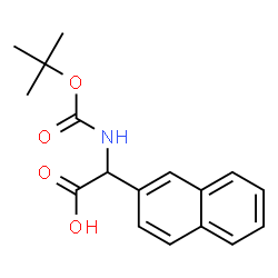 ChemSpider 2D Image | ({[(2-Methyl-2-propanyl)oxy]carbonyl}amino)(2-naphthyl)acetic acid | C17H19NO4