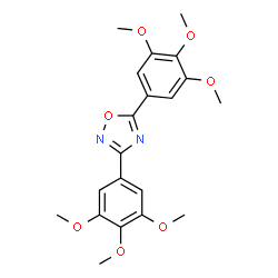 ChemSpider 2D Image | 3,5-Bis(3,4,5-trimethoxyphenyl)-1,2,4-oxadiazole | C20H22N2O7