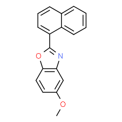 ChemSpider 2D Image | 5-Methoxy-2-(1-naphthyl)-1,3-benzoxazole | C18H13NO2