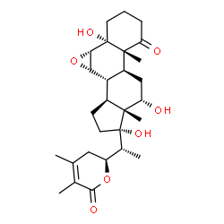 ChemSpider 2D Image | (5alpha,6alpha,7alpha,12alpha,22S)-5,12,17-Trihydroxy-6,7:22,26-diepoxyergost-24-ene-1,26-dione | C28H40O7
