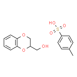 ChemSpider 2D Image | 2,3-Dihydro-1,4-benzodioxin-2-ylmethanol - 4-methylbenzenesulfonic acid (1:1) | C16H18O6S