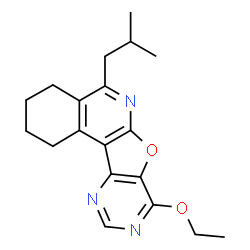 ChemSpider 2D Image | 8-Ethoxy-5-isobutyl-1,2,3,4-tetrahydro-7-oxa-6,9,11-triaza-benzo[c]fluorene | C19H23N3O2