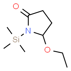 ChemSpider 2D Image | 5-Ethoxy-1-(trimethylsilyl)-2-pyrrolidinone | C9H19NO2Si