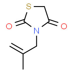 ChemSpider 2D Image | 3-(2-Methyl-2-propen-1-yl)-1,3-thiazolidine-2,4-dione | C7H9NO2S