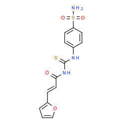 ChemSpider 2D Image | (2E)-3-(2-Furyl)-N-[(4-sulfamoylphenyl)carbamothioyl]acrylamide | C14H13N3O4S2