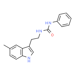 ChemSpider 2D Image | 1-[2-(5-Methyl-1H-indol-3-yl)ethyl]-3-phenylurea | C18H19N3O