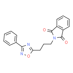 ChemSpider 2D Image | 2-[3-(3-Phenyl-[1,2,4]oxadiazol-5-yl)-propyl]-isoindole-1,3-dione | C19H15N3O3
