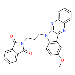 ChemSpider 2D Image | 2-[3-(9-Methoxy-indolo[2,3-b]quinoxalin-6-yl)-propyl]-isoindole-1,3-dione | C26H20N4O3