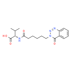 ChemSpider 2D Image | N-[6-(4-Oxo-1,2,3-benzotriazin-3(4H)-yl)hexanoyl]-L-valine | C18H24N4O4
