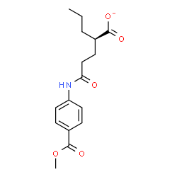 ChemSpider 2D Image | (2R)-5-{[4-(Methoxycarbonyl)phenyl]amino}-5-oxo-2-propylpentanoate | C16H20NO5