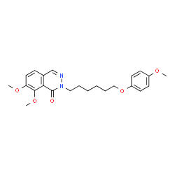 ChemSpider 2D Image | 7,8-Dimethoxy-2-[6-(4-methoxyphenoxy)hexyl]-1(2H)-phthalazinone | C23H28N2O5