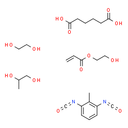 ChemSpider 2D Image | adipic acid; 1,3-diisocyanato-2-methyl-benzene; ethylene glycol; 2-hydroxyethyl prop-2-enoate; propane-1,2-diol | C25H38N2O13