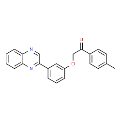 ChemSpider 2D Image | 1-(4-Methylphenyl)-2-[3-(2-quinoxalinyl)phenoxy]ethanone | C23H18N2O2