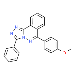 ChemSpider 2D Image | 6-(4-Methoxyphenyl)-3-phenyl[1,2,4]triazolo[3,4-a]phthalazine | C22H16N4O