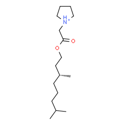 ChemSpider 2D Image | 1-(2-{[(3R)-3,7-Dimethyloctyl]oxy}-2-oxoethyl)pyrrolidinium | C16H32NO2