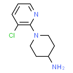 ChemSpider 2D Image | 1-(3-Chloro-2-pyridinyl)-4-piperidinamine | C10H14ClN3