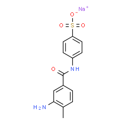 ChemSpider 2D Image | Sodium 4-[(3-amino-4-methylbenzoyl)amino]benzenesulfonate | C14H13N2NaO4S