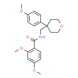 ChemSpider 2D Image | 2,4-Dimethoxy-N-{[4-(4-methoxyphenyl)tetrahydro-2H-pyran-4-yl]methyl}benzamide | C22H27NO5